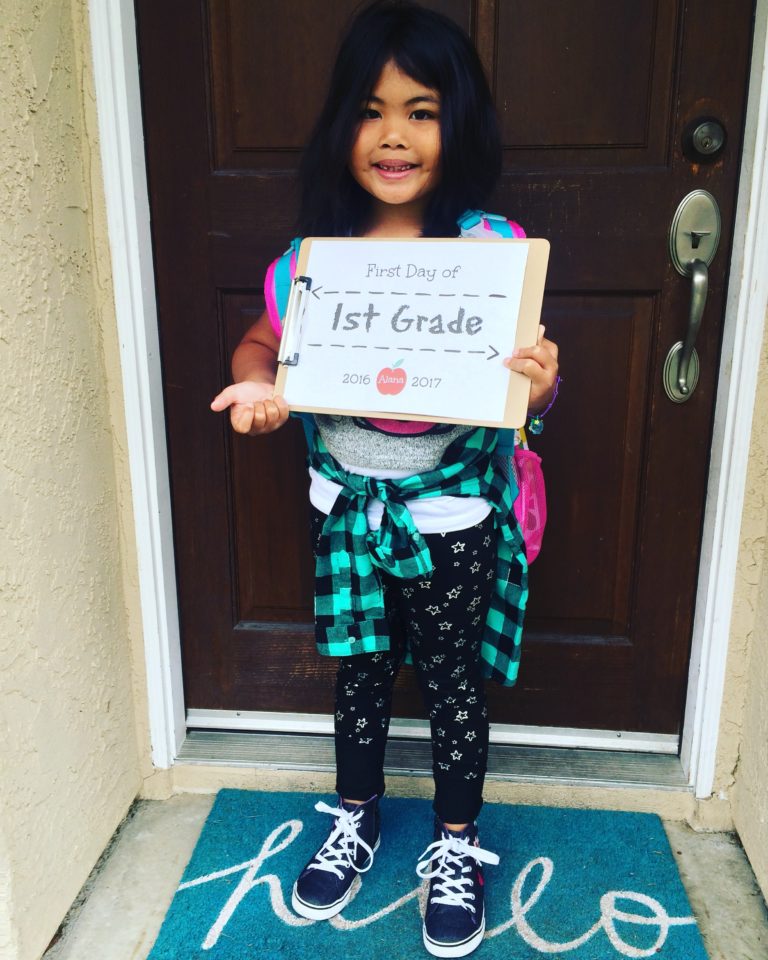 alana_first day of first grade